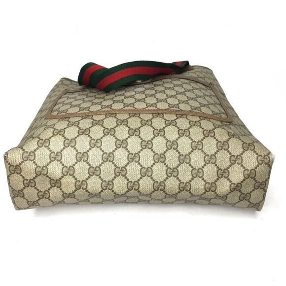 GUCCI AUTHENTIC BROWN MONOGRAM COATED CANVAS TOTE BAG - Picture 6 of 12